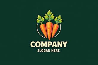 design realistic carrots farm logo