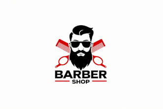 make eye catching barber shop logo