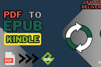 do PDF to epub conversion, PDF to kindle conversion, ebook format to epub