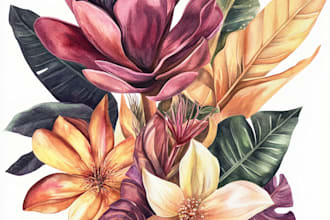 draw animal and botanical illustrations
