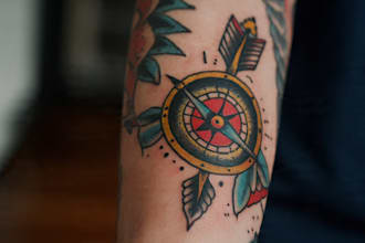 do traditional old school tattoo for clothing, apparel