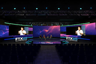 redesign 3d church auditorium,led video wall, stage design,3d lighten,vectorwork