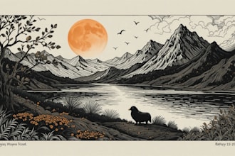 create awesome linocut illustration art