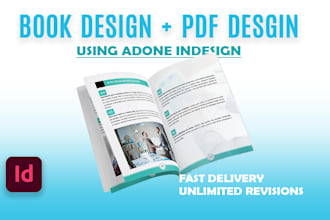 create a pro book design and formatting with icons, element