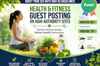 do guest post on high da health, fitness, weight loss sites