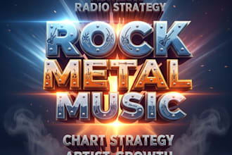 usa, UK rock metal music, playlists, radio and chart strategy for artist growth