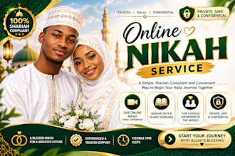 professional online nikah with wali, witnesses certificate