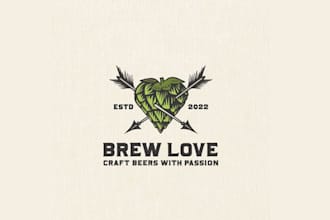design craft brewery love people beer logo