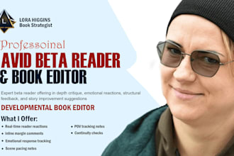 beta read critique developmental editing literary novel manuscript review