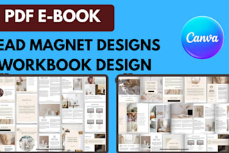 design canva lead magnet, ebook, workbook and editable PDF for your brand