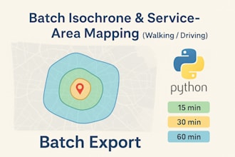create isochrone maps and travel time areas using mapbox or openstreetmap