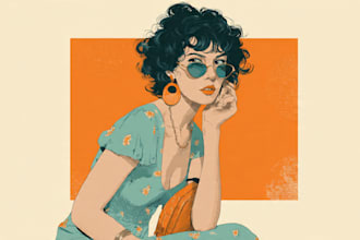 create amazing retro vintage with hand draw design