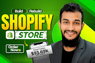 build, rebuild shopify store, shopify dropshipping store, shopify website
