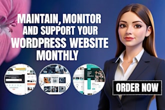 maintain, monitor and support your wordpress website monthly