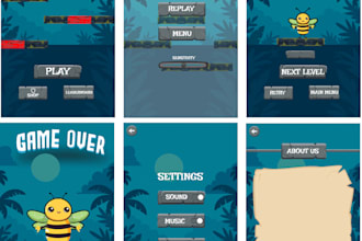 design professional 2d mobile game UI in figma