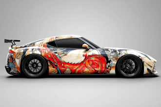 design custom vehicle wraps, car door magnets and window