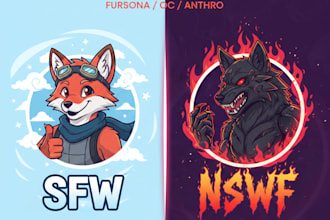 draw furry art, fursona, oc, and anthro characters