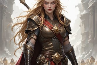 draw cool dnd character and fantasy concept art for you