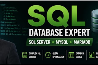 write sql queries, stored procedures, and optimize your database