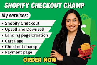 build checkout champ funnels and integrate them with shopify or woocommerce