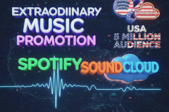 do extraordinary spotify soundcloud music 5million USA followers
