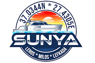create a modern and clean boat logo for your business