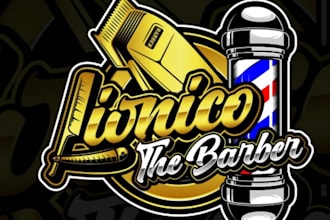 do custom barber, barbershop, spa and beauty salon logo