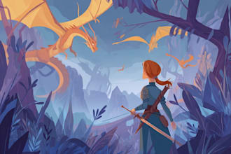 draw a fantasy illustration