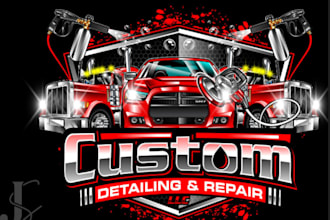do detailing, automotive, mobile detailing, trucking repair logo