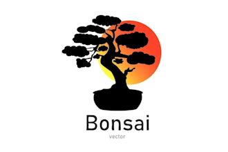 make modern  high quality tree logo guaranteed for bonsai tree design