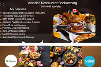 handle restaurant bookkeeping, gst pst preparation and pos reconciliation