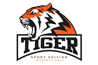 design  professional lion, tiger, puma, pet logo