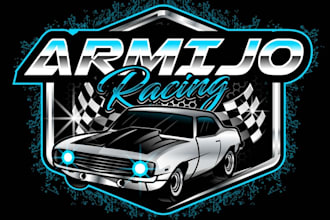 design awesome car racing logo