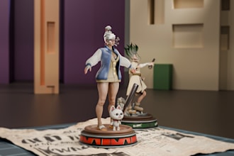 3d stylized character model for 3d printing