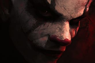 create realistic dark art horror illustrations