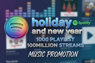 do holiday and new year spotify playlist monthly listeners and streams music