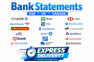 do bank statement work on urgent basis