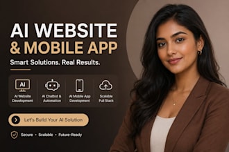 build ai website, ai web app, ai chatbot and  ai software