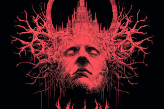 design black metal cult artwork for tshirt