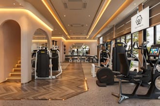 renovate 3d gym interior design, bangkok gym, fitness center, layout, rendering