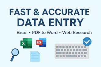 accurate data entry, typing, copy paste services