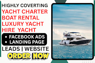 generate yacht charter boat rental luxury yacht hire leads and build a website