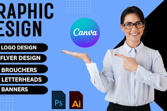 design anything in canva as canva pro expert for business