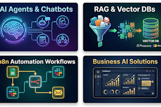 do n8n automations, custom ai agents, rag chatbots for webs