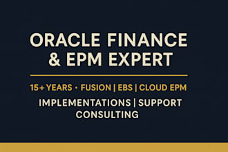oracle fusion ebs finance epm consultant 15 years in implementation support