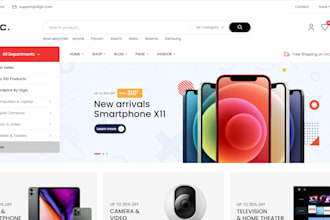 create electronics store website design
