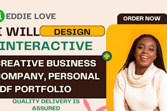 design interactive, creative business company, personal pdf portfolio, CV,resume