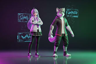 do custom anime vrchat avatr, 3d furry avatar, vrc character, nsfw, vrchat model
