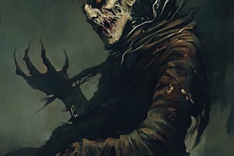 draw horror and dark fantasy illustrations