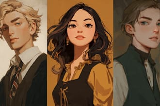 create semi realistic characters for you